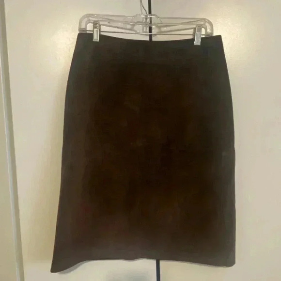 Gap Suede Brown Pencil Skirt, size 4 - Picture 4 of 7